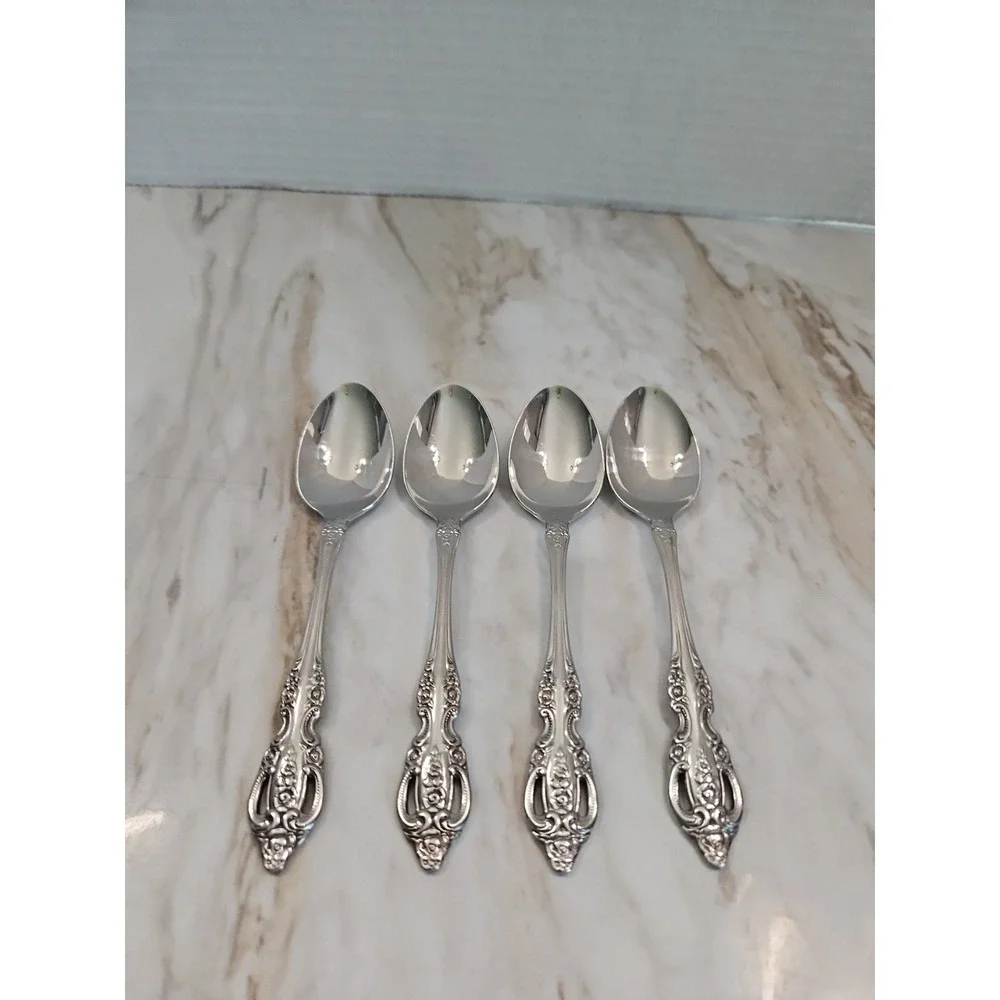 4 S.S.S. By Oneida RENOIR - PEMBROOKE Stainless Spoons 6
